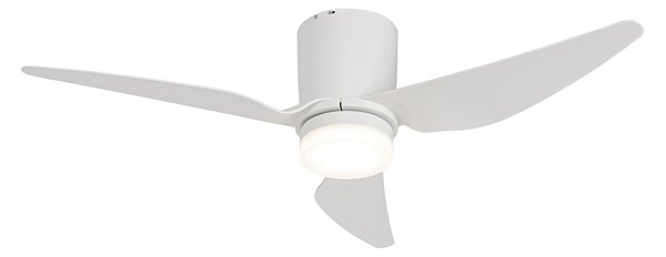 Stropný ventilátor biely 123 cm vrátane LED stmievateľný s diaľkovým ovládaním - Patty