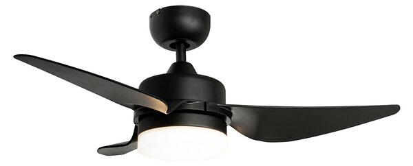 Stropný ventilátor čierny 86,7 cm vrátane LED stmievateľný s diaľkovým ovládaním - Yuki