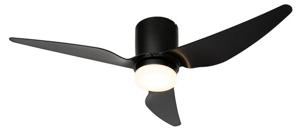 Stropný ventilátor čierny 123 cm vrátane LED stmievateľný s diaľkovým ovládaním - Patty