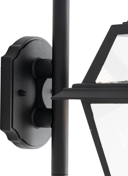 Klasická vonkajšia nástenná lampa čierna IP44 - Berta