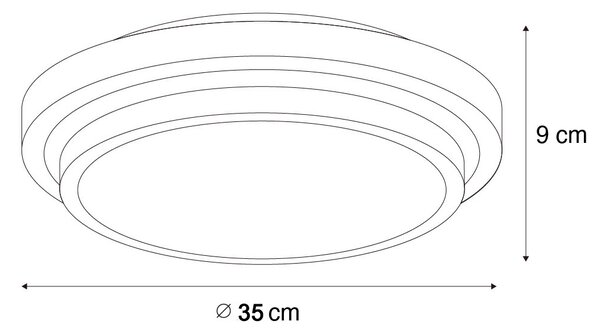 Moderné stropné svietidlo biele 35cm 2-svetlo IP44 - Walden