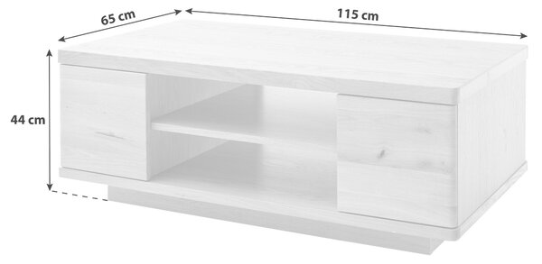 KONFERENČNÝ STOLÍK, dub bianco, drevo, kompozitné drevo, 115/44/65 cm Linea Natura - Stolíky do obývačky