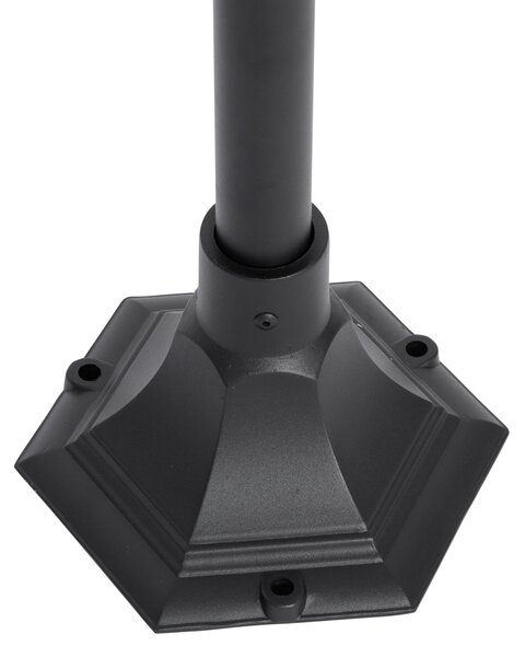 Klasická vonkajšia lampa čierna 135 cm IP44 - Berta