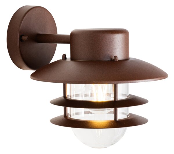 Priemyselná nástenná lampa hrdzavohnedá IP44 - Shell