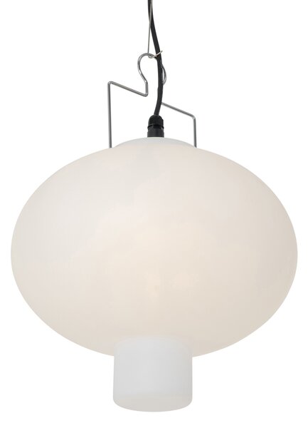 Závesné vonkajšie svietidlo biele 35 cm so zástrčkou IP44 - Pion