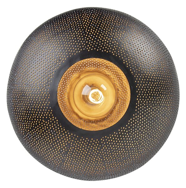 Orientálne stropné svietidlo čierne a zlaté 40 cm - Radiance