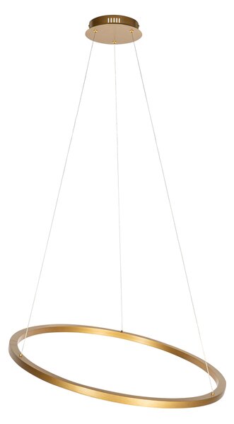 Zlaté závesné svietidlo 80 cm vrátane LED s 3-stupňovým stmievaním - Girello