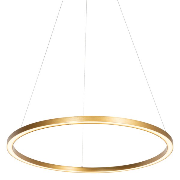 Zlaté závesné svietidlo 80 cm vrátane LED s 3-stupňovým stmievaním - Girello