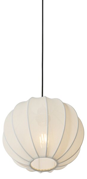 Japonská závesná lampa biela hodvábna 30 cm - Plu