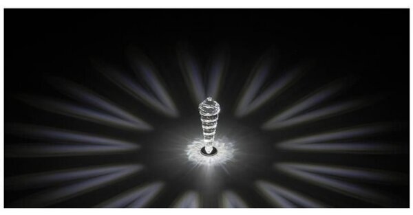Ledco Sklenený krištáľ LED CRYSTAL SPIN DROP swarovski elements studená biela, napájanie 5V DC
