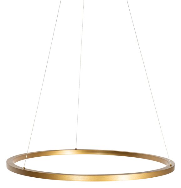 Zlaté závesné svietidlo 80 cm vrátane LED s 3-stupňovým stmievaním - Girello