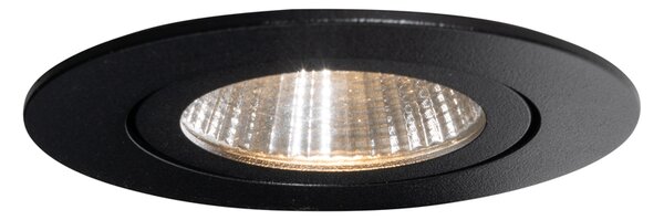 Zapustené bodové svietidlo čierne 6,8 cm vrátane LED 545 lm stmievateľné IP65 - Gaius