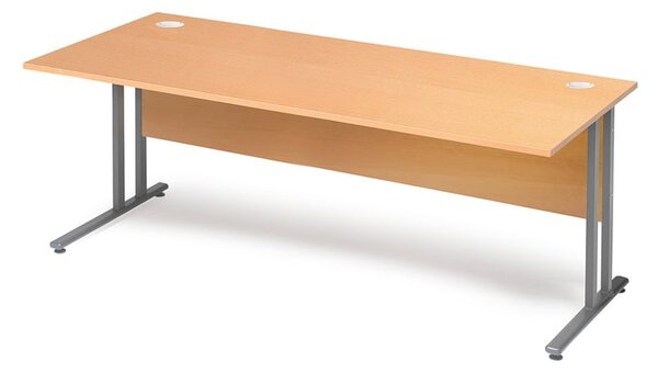 Kancelársky pracovný stôl FLEXUS, rovný, 1800x800 mm, buk