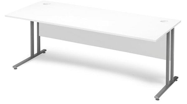 Kancelársky pracovný stôl FLEXUS, rovný, 1800x800 mm, biela
