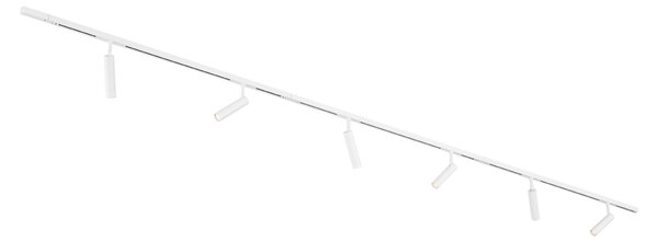 Moderný koľajnicový systém s 6 bielymi bodovými svetlami 1-fázový - Slimline Uzzy