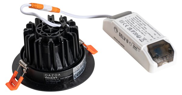 Zapustené bodové svietidlo čierne 9,5 cm vrátane LED 1015 lm stmievateľné IP23 - Gaius