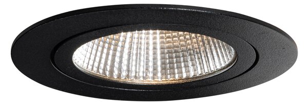Zapustené bodové svietidlo čierne 9,5 cm vrátane LED 1015 lm stmievateľné IP23 - Gaius