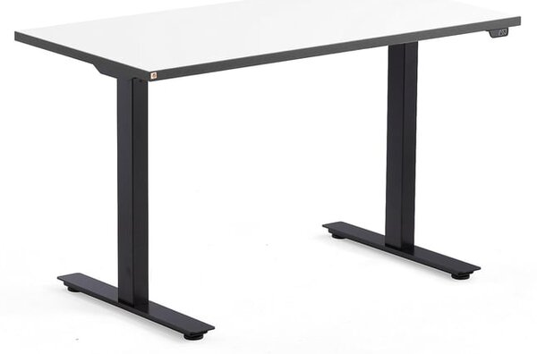 Výškovo nastaviteľný stôl NOMAD, 1200x750 mm, biela / čierna