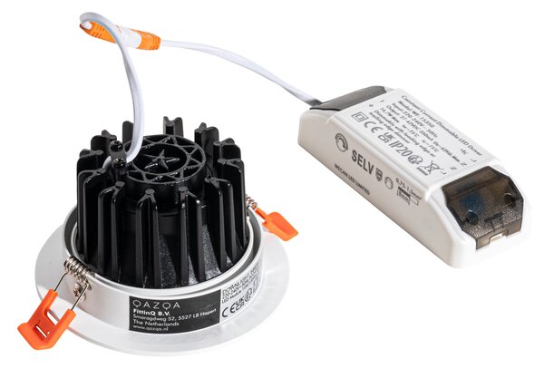 Zapustené bodové svietidlo biele 9,5 cm vrátane LED 1015 lm stmievateľné IP65 - Gaius
