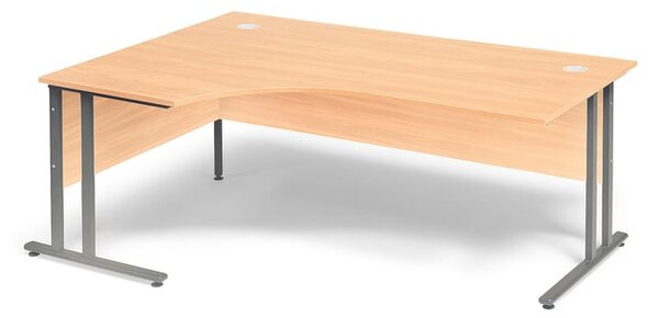 Rohový kancelársky pracovný stôl FLEXUS, ľavý, 1800x1200 mm, buk