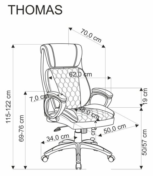 Halmar Kancelárske kreslo THOMAS čierne