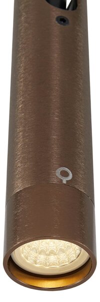 Moderný koľajnicový systém s 10 reflektormi tmavá bronz 1-fázový - Slimline Uzzy