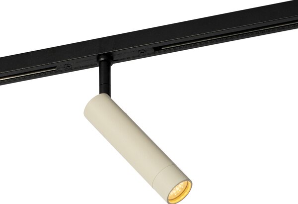 Moderné bodové svetlo béžové s čiernou pre 1-fázový koľajnicový systém - Slimline Uzzy