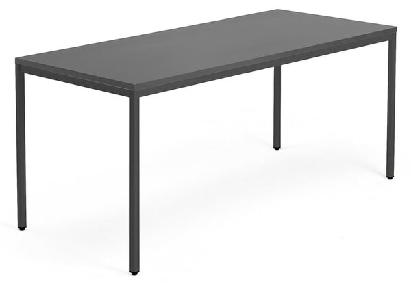 Kancelársky pracovný stôl QBUS, 1800x800 mm, čierna/čierna