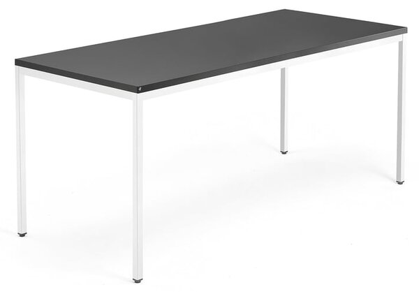 Kancelársky pracovný stôl QBUS, 1800x800 mm, čierna/biela