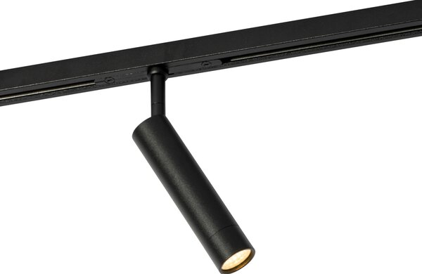 Moderné čierne bodové svetlo pre 1-fázový koľajnicový systém - Slimline Uzzy