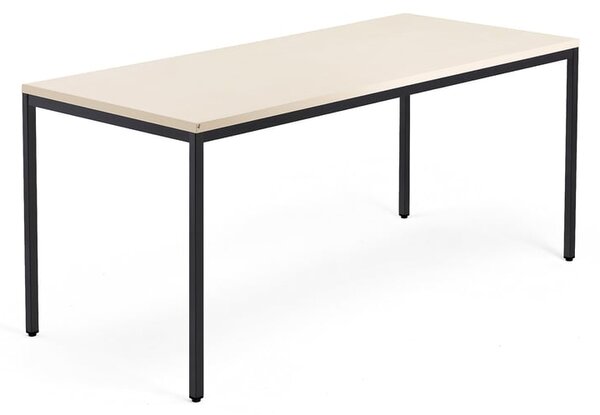 Kancelársky pracovný stôl QBUS, 1800x800 mm, breza/čierna
