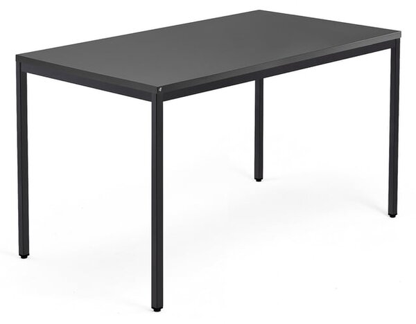 Kancelársky pracovný stôl QBUS, 1400x800 mm, čierna/čierna