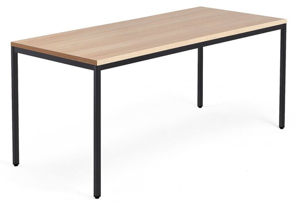Kancelársky pracovný stôl QBUS, 1800x800 mm, dub/čierna