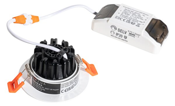 Zapustené bodové svietidlo biele 6,8 cm vrátane LED 545 lm stmievateľné IP65 - Gaius