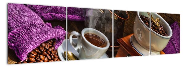 Kávový mlynček - obraz (Obraz 160x40cm)