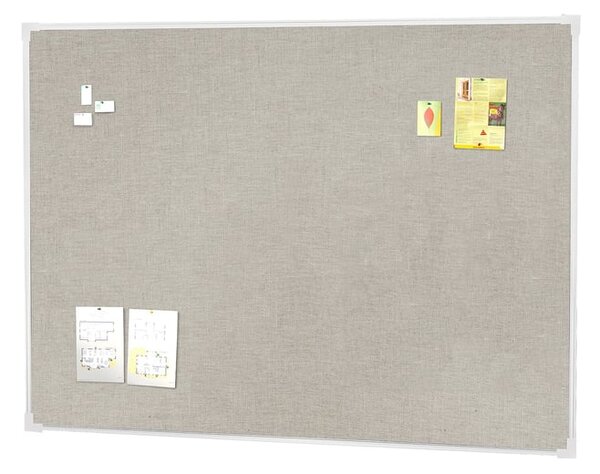 Nástenka s hliníkovým rámom ELIZA, 1200x900 mm, svetlošedá