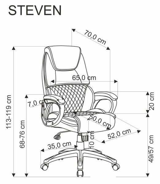 Halmar Kancelárske kreslo STEVEN čierne/sivé