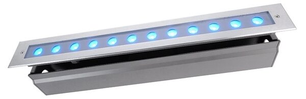 KapegoLED 730437 Zemné zápustné farebné LED svietidlo, 24V DC, 18W, 340lm, RGB, IP67, 549x68x32mm