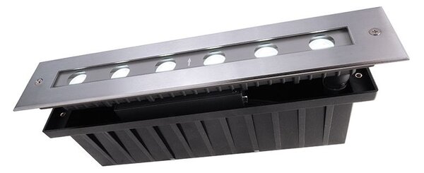 KapegoLED 730261 Zemné zápustné LED svietidlo, 230V, 10W, 880lm, 6500K, IP67, 328x63x65 mm, asymmetric