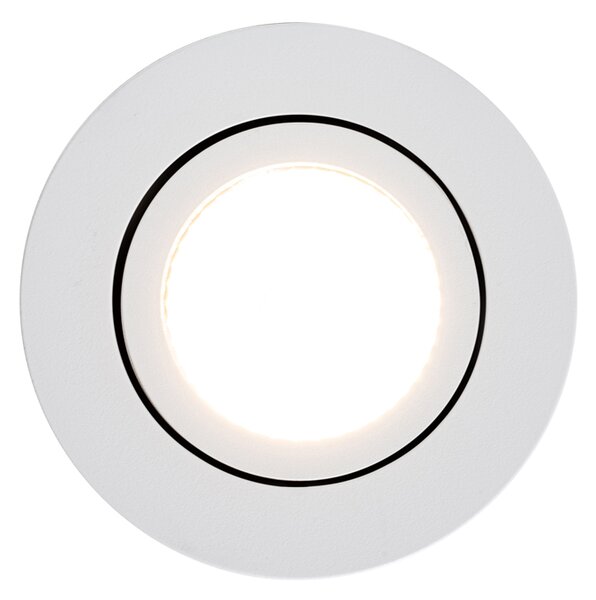 Zapustené bodové svietidlo biele 6,8 cm vrátane LED 545 lm stmievateľné IP65 - Gaius