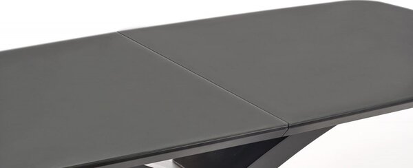 Halmar Rozkladací jedálenský stôl SILVESTRO 180(220)x89 tmavo sivý/čierny