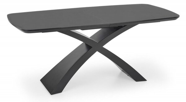 Halmar Rozkladací jedálenský stôl SILVESTRO 180(220)x89 tmavo sivý/čierny