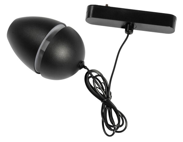 Moderné čierne závesné svietidlo pre 1-fázový koľajnicový systém vrátane LED - Magnetic Eggy