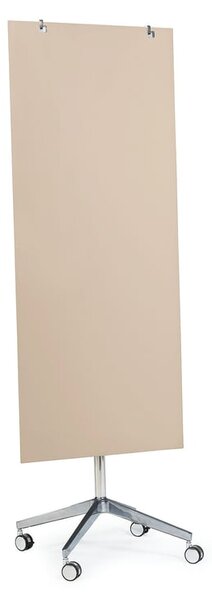 Mobilná sklenená magnetická tabuľa STELLA, 650x1575 mm, svetlohnedá