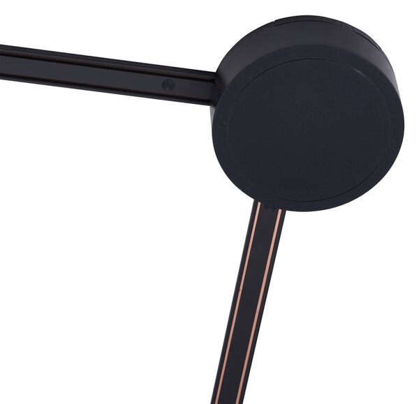 Moderný koľajnicový systém s 8 čiernymi bodovými svetlami 1-fázový - Magnetic Lance
