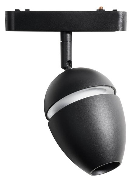 Moderné čierne bodové svetlo pre 1-fázový koľajnicový systém vrátane LED - Magnetic Eggy