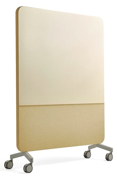 Sklenená magnetická tabuľa s akustickým panelom MARY, 1500x1960 mm, žltá