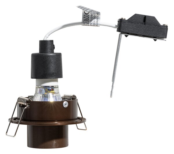 Moderné zabudované bodové svetlo tmavá bronz GU10 35 mm okrúhle sklopné - Installa