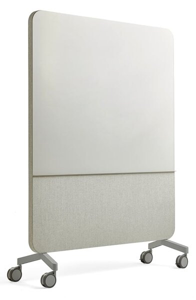 Sklenená magnetická tabuľa s akustickým panelom MARY, 1500x1960 mm, svetlošedá