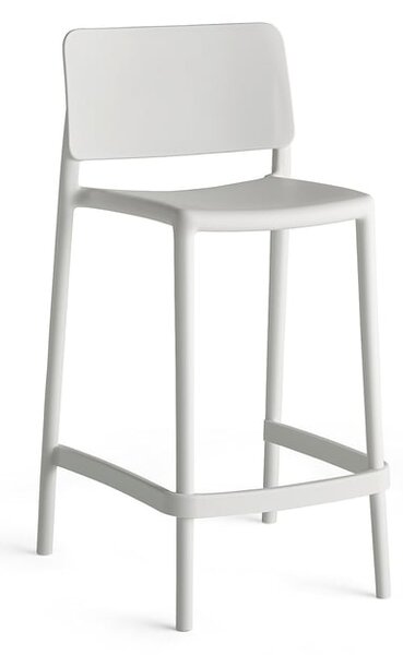 Barová stolička RIO, výška sedáku 650 mm, biela